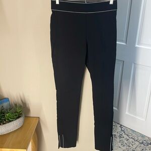 Inc white lined black pants